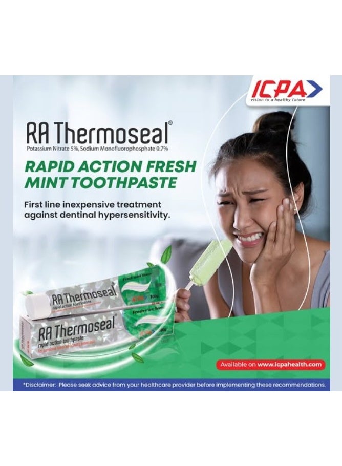 ICPA معجون أسنان RA Thermoseal سريع العمل بالفلورايد 100 جرام - للأسنان الحساسة والوقاية من التسوس - Image 4